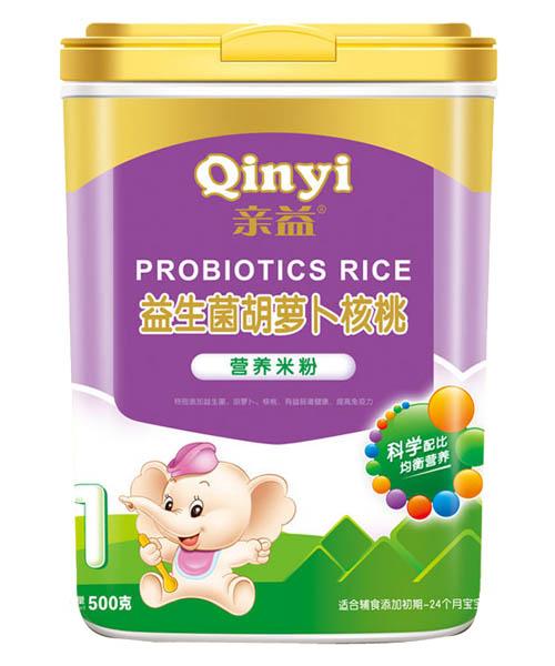 美親益生菌胡蘿卜核桃營(yíng)養(yǎng)米粉1段