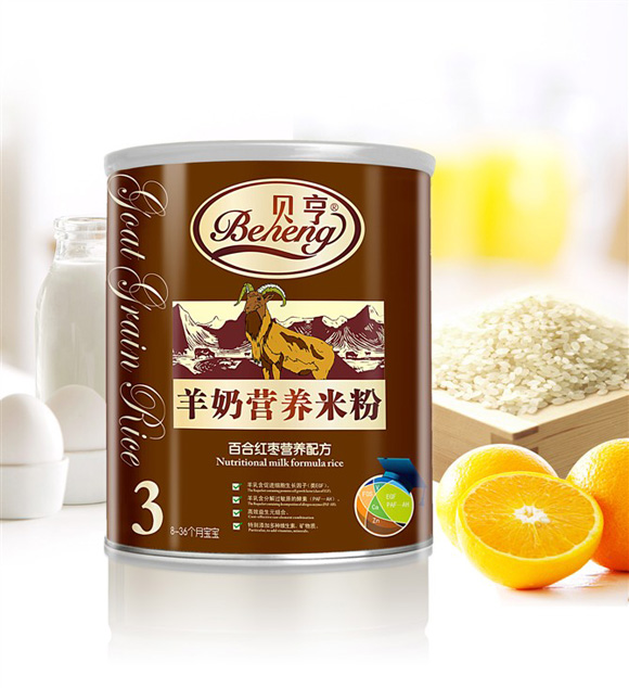 貝亨百合紅棗羊奶米粉3段