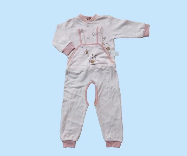 E01背帶套裝嬰幼服(粉)