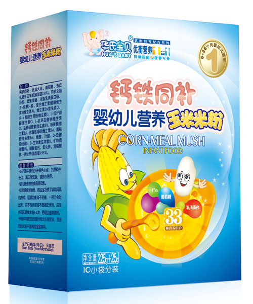 華氏寶貝鈣鐵同補(bǔ)玉米米粉盒裝