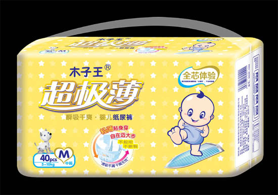 木子王超級薄芯層結構紙尿褲M碼