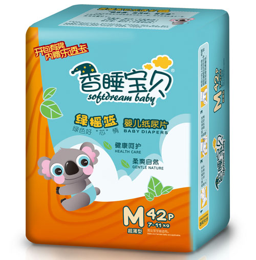香睡寶貝綠搖籃嬰兒紙尿片M碼42片