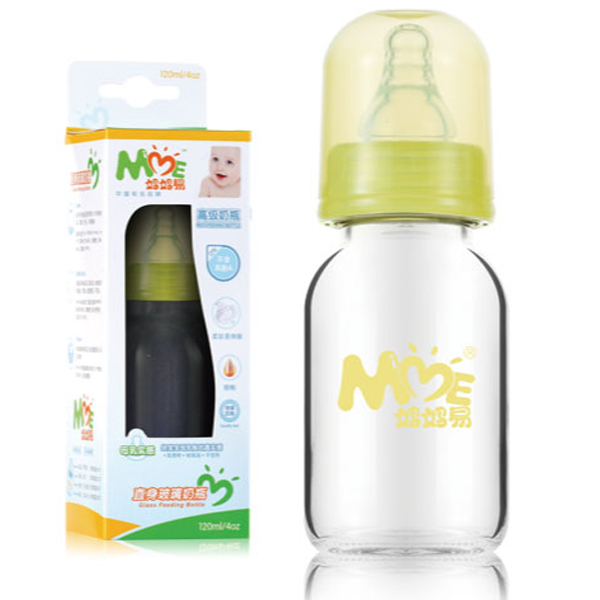 媽媽易120毫升直身玻璃奶瓶
