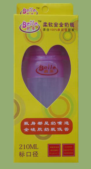 貝樂(lè)標(biāo)口硅膠奶瓶210ml