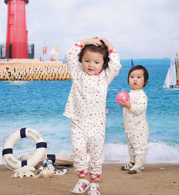 康貝坊點狀女童內衣套裝