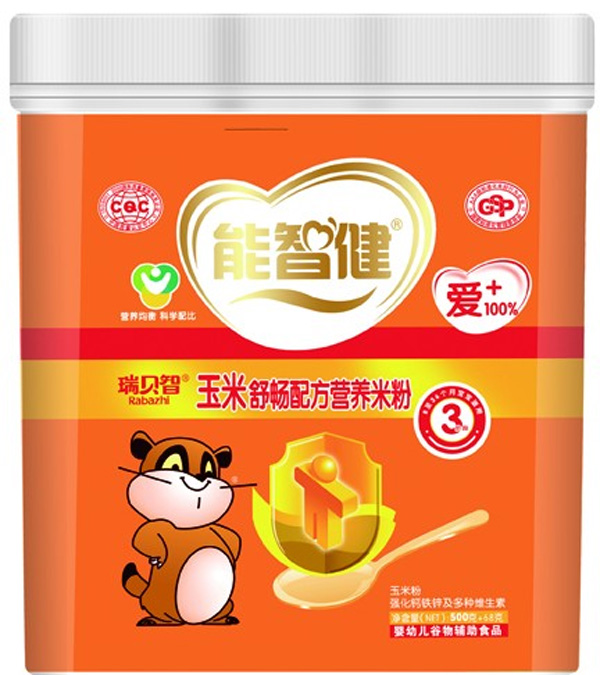 能智健568g玉米舒暢配方營(yíng)養(yǎng)米粉(3段)