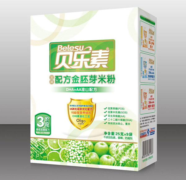 貝樂素DHA+AA淮山金胚芽米粉3段