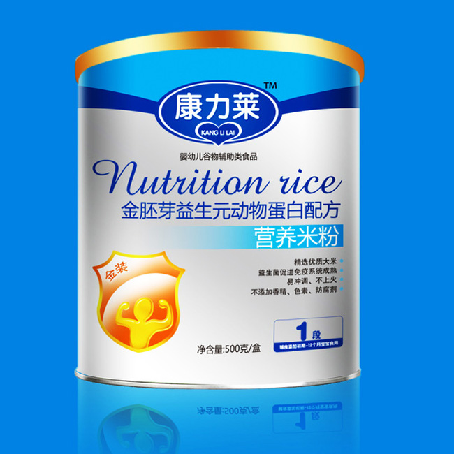 康力萊金胚芽益生元動物蛋白配方營養(yǎng)米粉1段