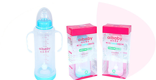愛兒得樂240ml標口防爆高硼硅0-24月自動奶瓶