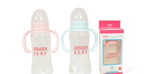 愛(ài)兒得樂(lè)240ml標(biāo)口PP帶手柄奶瓶