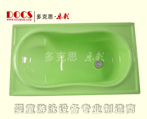 多克思樂彩單層嬰兒洗澡盆(平底)綠色