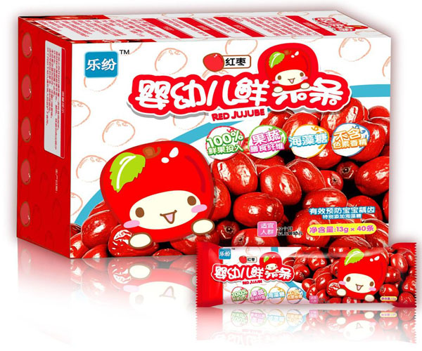 樂(lè)紛嬰幼兒鮮果條紅棗味