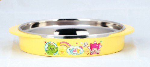 朗維兒童防燙抗菌不銹鋼托盤