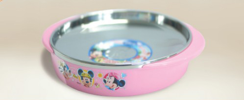 朗維兒童防燙抗菌不銹鋼托盤280ml