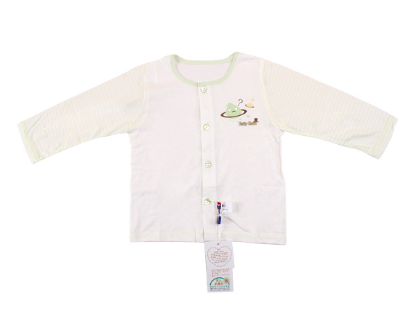 肥仔豆長(zhǎng)袖平口全開上衣