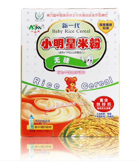 小明星無(wú)糖嬰兒米粉