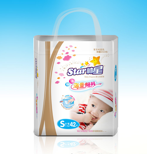 帥星極薄海量暢吸紙尿片S號(hào)