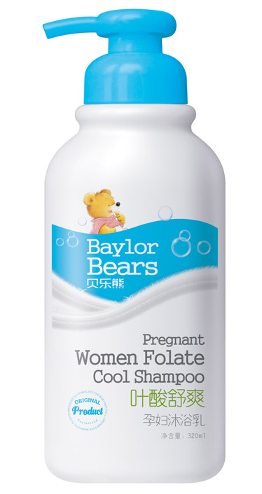 貝樂(lè)熊葉酸舒爽孕婦沐浴乳320ML