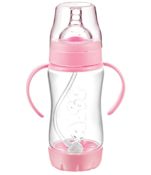 愛樂寶PP防吐自動(dòng)奶瓶240ml粉色
