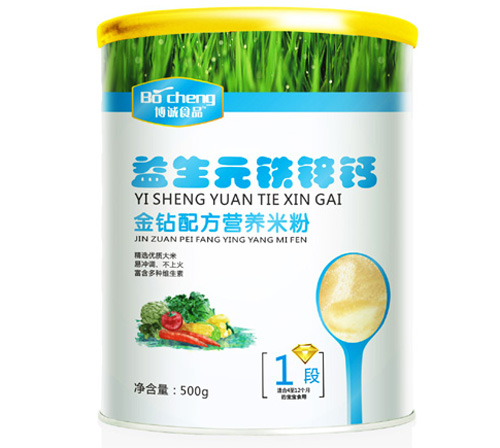 博誠益生元鐵鋅鈣金鉆配方米粉1段