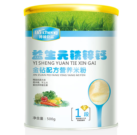 博誠益生元鐵鋅鈣金鉆配方米粉1段