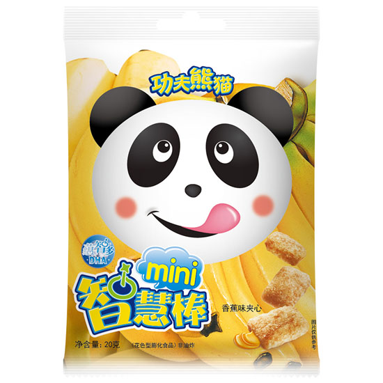 功夫熊貓香蕉味味夾心智慧棒