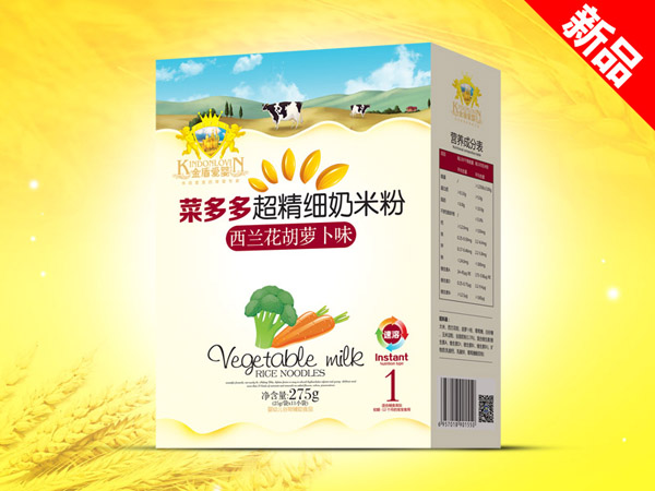 金盾愛嬰西蘭花胡蘿卜超精細奶米粉盒裝