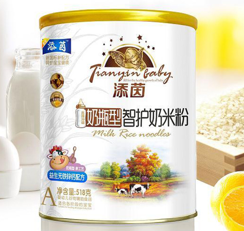 添茵益生元鐵鋅鈣配方奶瓶型智護(hù)奶米粉