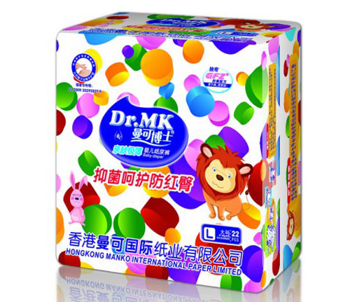 曼可博士親膚極薄嬰兒紙尿褲L碼