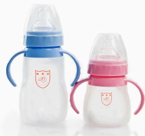 嘟嘟樂(lè)帶吸管硅膠奶瓶