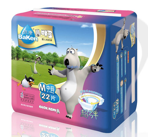 貝肯熊超彈嬰兒紙尿褲M(mǎn)碼(小包裝)
