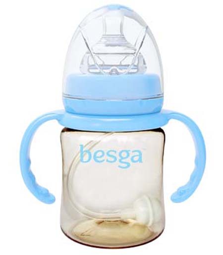 貝仕嘉弧形寬口徑PPSU奶瓶