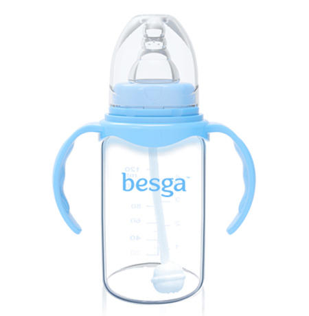 貝仕嘉標(biāo)口直身玻璃奶瓶120ML