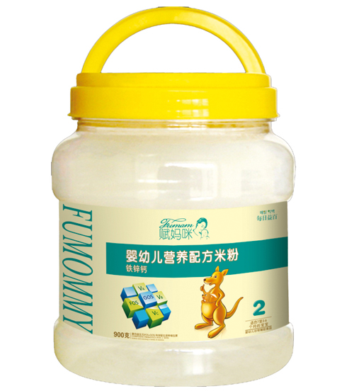 賦媽咪鐵鋅鈣嬰幼兒米粉桶裝2段