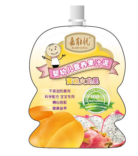 黃桃火龍果嬰幼兒果泥汁