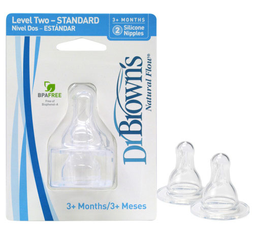 布朗博士流量2標(biāo)準(zhǔn)奶嘴(2個(gè)裝)