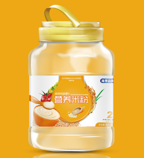 蓮子山莊鐵鋅鈣胡蘿卜營養(yǎng)米粉2段桶裝