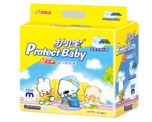 護(hù)兒寶超級薄嬰兒紙尿褲M碼12片