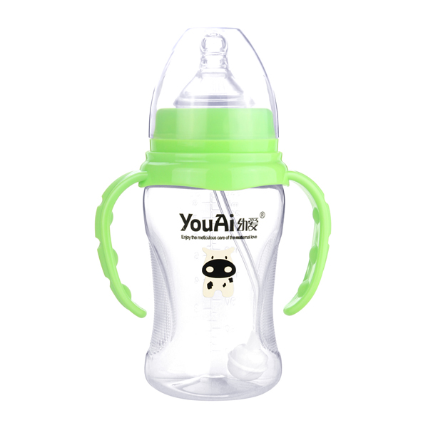 幼愛(ài)EQ寬口帶柄自動(dòng)吸PP奶瓶240ml