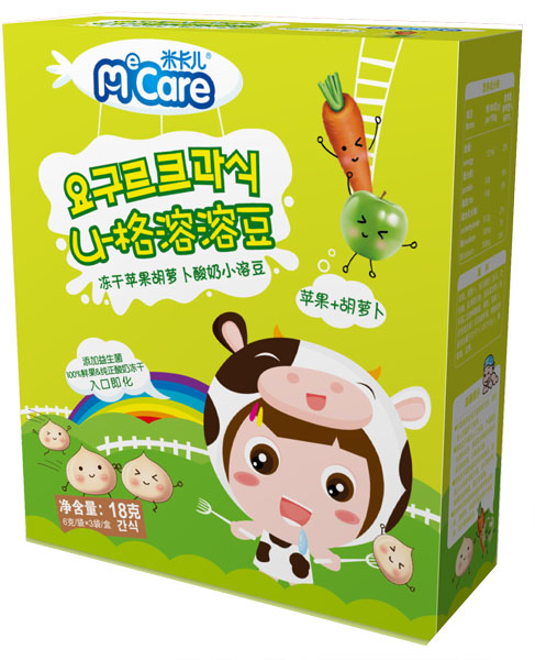 米卡兒凍干蘋果胡蘿卜酸奶小溶豆