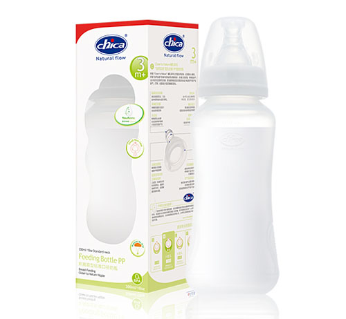 積高葫型標(biāo)準(zhǔn)口徑奶瓶300ml無(wú)手柄