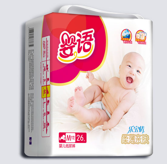 嬰語柔薄親膚嬰兒紙尿褲M碼26片