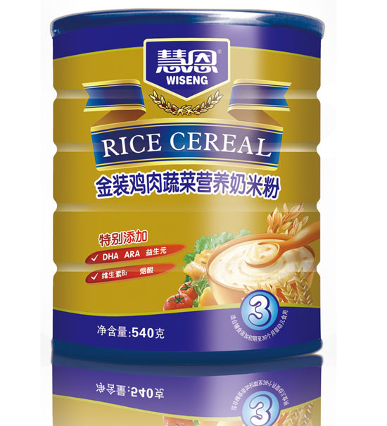 慧恩540克金裝雞肉蔬菜營(yíng)養(yǎng)奶米粉