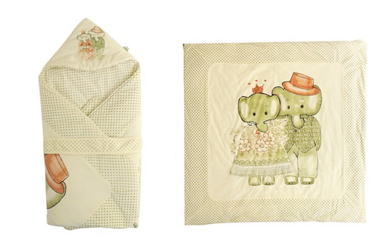 圣嬰島嬰兒包被加厚大象