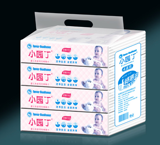 小園丁yinge親膚專用棉爽巾4連包