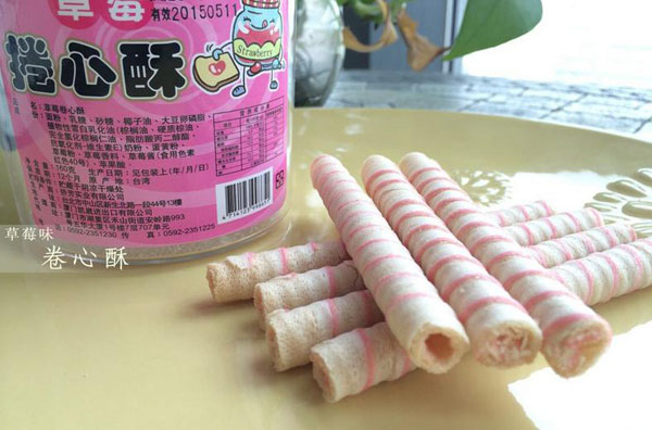 僑芳草莓卷心酥