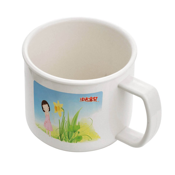 功夫寶貝印花單柄杯