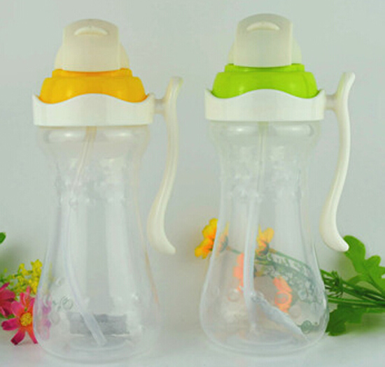 聰貝吸管式單手柄嬰兒飲水杯