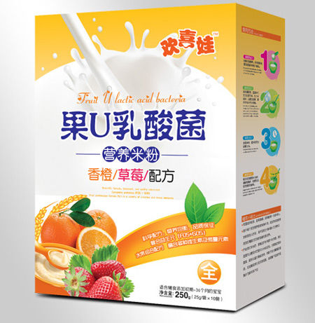 歡喜娃香橙草莓配方果U乳酸菌營養(yǎng)米粉
