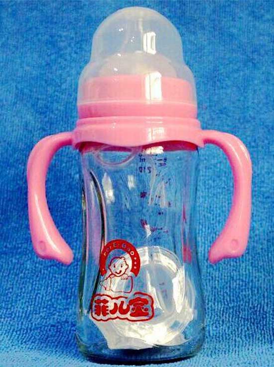 復件 菲兒寶240毫升鈦金抗摔玻璃奶瓶(粉色)